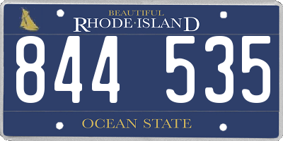 RI license plate 844535