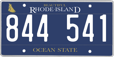 RI license plate 844541