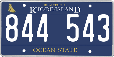 RI license plate 844543