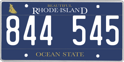 RI license plate 844545