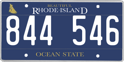 RI license plate 844546