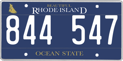 RI license plate 844547