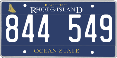 RI license plate 844549