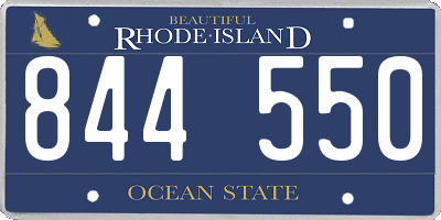 RI license plate 844550