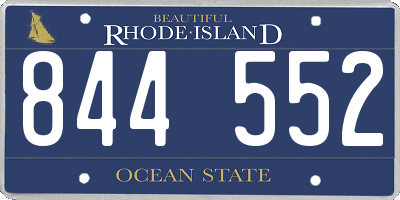 RI license plate 844552