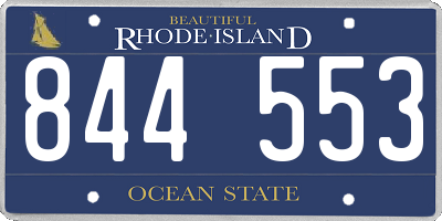 RI license plate 844553