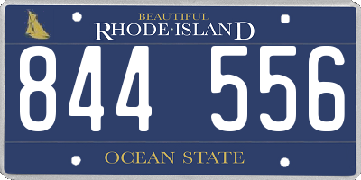 RI license plate 844556