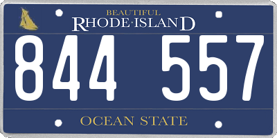 RI license plate 844557