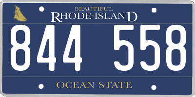 RI license plate 844558