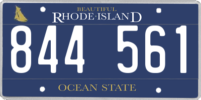 RI license plate 844561