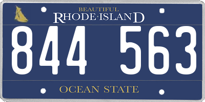 RI license plate 844563