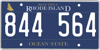 RI license plate 844564