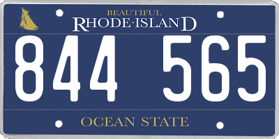 RI license plate 844565