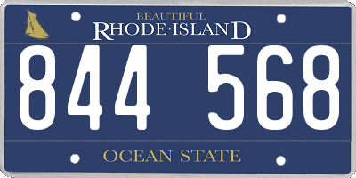 RI license plate 844568
