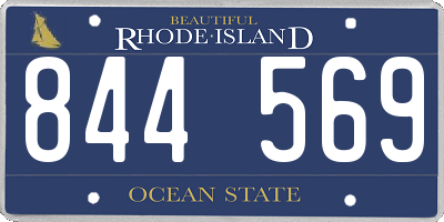 RI license plate 844569