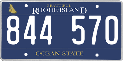 RI license plate 844570