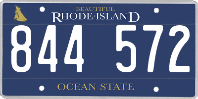 RI license plate 844572
