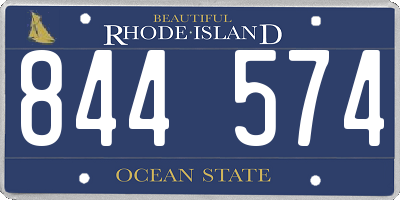 RI license plate 844574