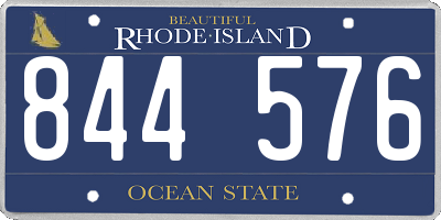 RI license plate 844576
