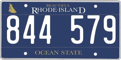RI license plate 844579