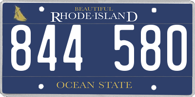 RI license plate 844580
