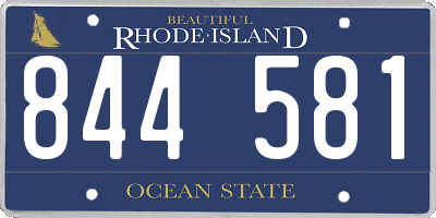 RI license plate 844581