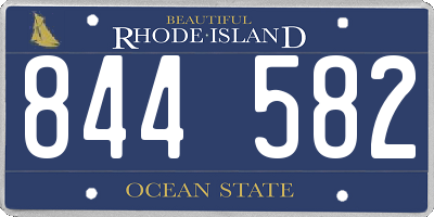 RI license plate 844582
