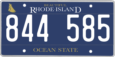 RI license plate 844585