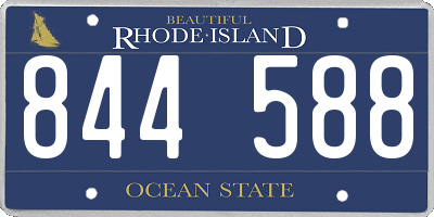 RI license plate 844588