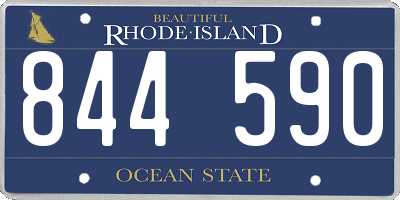 RI license plate 844590