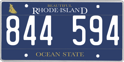 RI license plate 844594