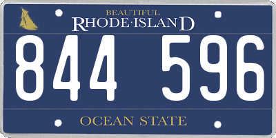RI license plate 844596