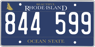 RI license plate 844599