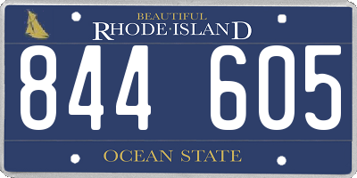 RI license plate 844605