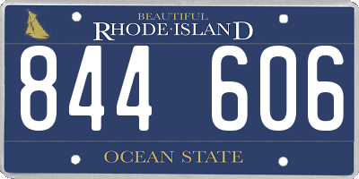 RI license plate 844606