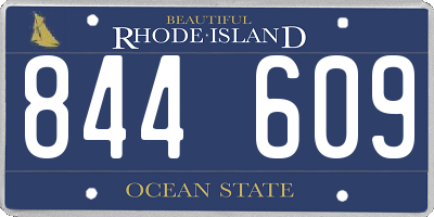 RI license plate 844609