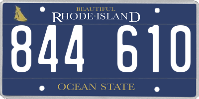 RI license plate 844610