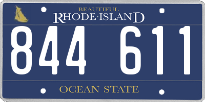 RI license plate 844611