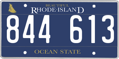 RI license plate 844613