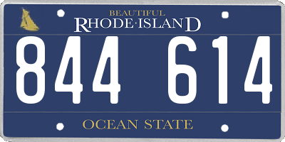 RI license plate 844614