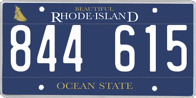 RI license plate 844615