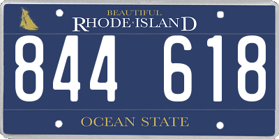RI license plate 844618