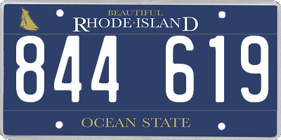 RI license plate 844619