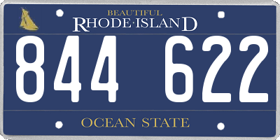 RI license plate 844622
