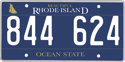 RI license plate 844624