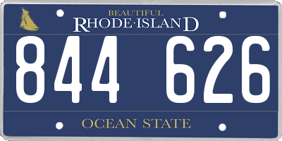 RI license plate 844626