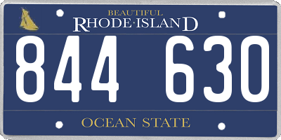 RI license plate 844630