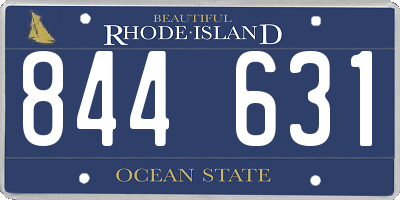 RI license plate 844631