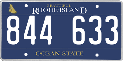 RI license plate 844633