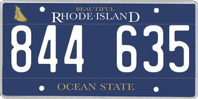 RI license plate 844635